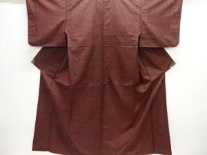 アンティーク　幾何学模様手織り紬着物アンサンブル